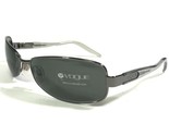 Vogue Sonnenbrille VO 3332-S 548 Klar Grau Cat Eye Rahmen mit Grün Gläser - $55.73