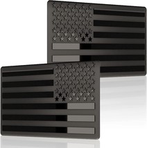 2PCS Metal USA Flag Sticker American Car Truck Decal Emblem Black - $12.99
