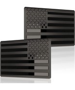 2PCS Metal USA Flag Sticker American Car Truck Decal Emblem Black - €11,28 EUR