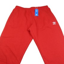 Adidas Originals Essentials Fleece Pants Mens Size XL Slim Fit Red NEW IB2015 - £38.71 GBP