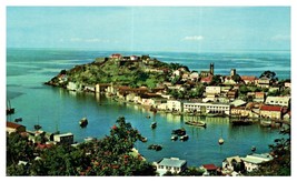The Caribbean The harbor of St Georges Grenada Pan Am Airline Issued Postcard  - £14.83 GBP