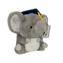 Aurora World Plush Rolly Pet Elliot Elephant Gray Graduation Soft 2021 6&quot; - £8.37 GBP