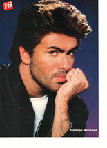 George Michael teen magazine pinup clipping nice dimaond ring 16 magazine - $3.50
