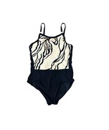 Amoressa Womens Size 12 Bathing Suit Swimsuit One Piece Black Cream Zebr... - $49.50