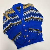 Vtg 60s 70s Boys Orlon Campus Sweater Cardigan NOS in original pkg Size 4 - £23.99 GBP