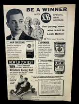 LB Hair Care Vintage Print Ad 60s Win a McCulloch Racing Go Kart Glendale CA - £8.10 GBP