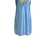 Shadowline Satin Chemise Nightgown  Size 2X Blue Style 4505 - $44.50
