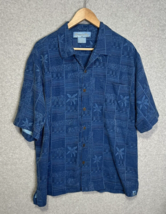 Bermuda Bay Hawaiian Shirt Mens Extra Large Silk Button Up Short Sleeve ... - £12.63 GBP