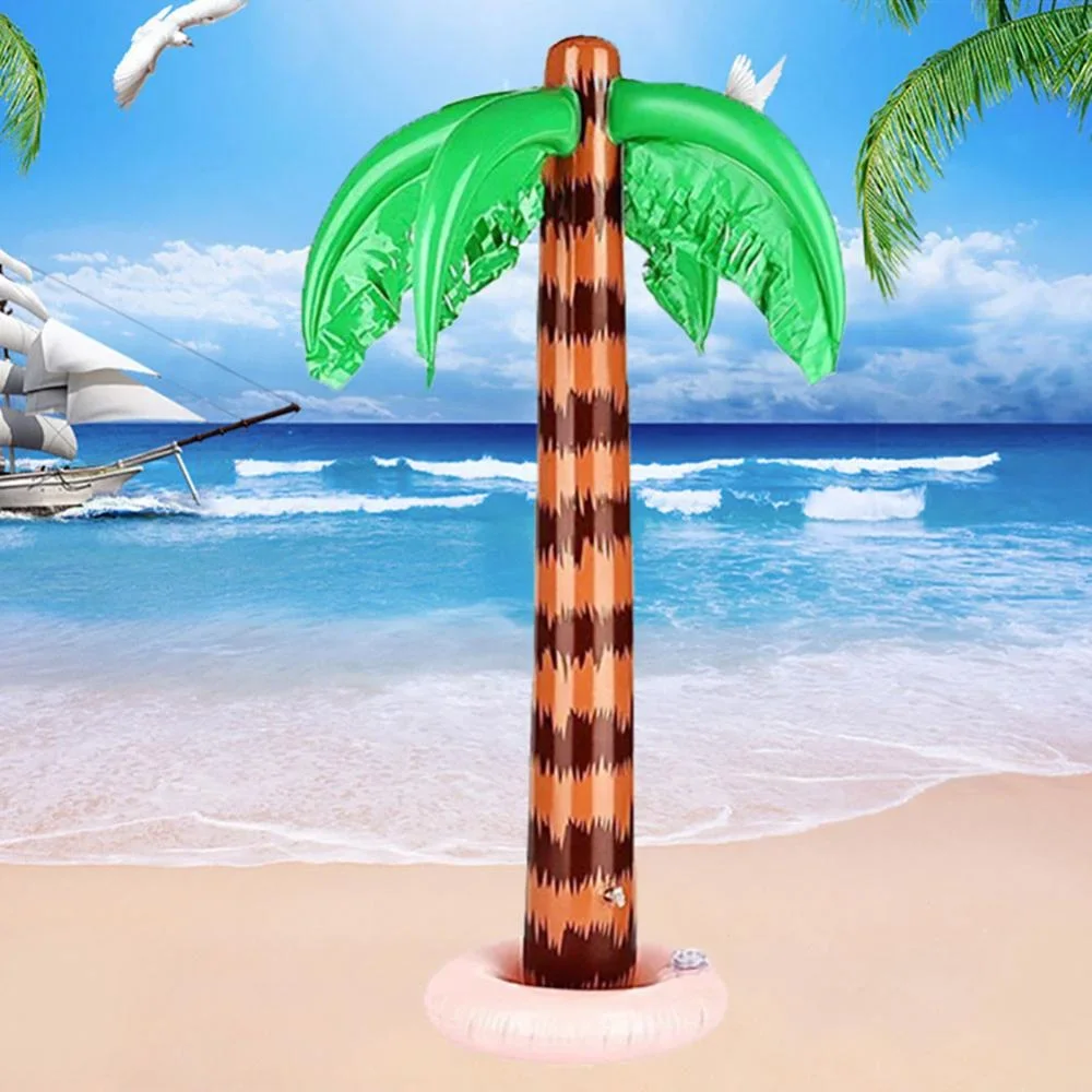 1/2pc Air Inflatable Palm Trees PVC Blow Hawaiian Tropical Toys Holiday Birthday - £12.19 GBP+