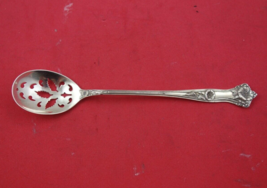 Morning Glory By Alvin Sterling Silver Olive Spoon wide bowl pierced Orig 6 1/8&quot; - £100.42 GBP