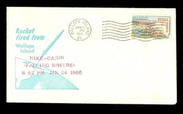 FDC Postal History NASA Rocket Fired Wallops Island Jan 24 1966 Nike Cajun - $9.84