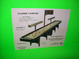 CLASSIC SHUFFLEBOARD COIN-OP BY CLASSIC WOOD VINTAGE SHUFFLE TABLE SALES... - $16.63