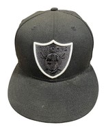 New Era 59FIFTY NFL Raiders Fitted Cap Size 7 1/4 Black Pre-owned - £16.73 GBP
