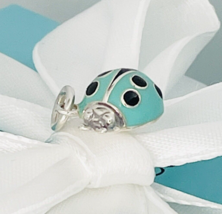 RARE Tiffany &amp; Co Ladybug Charm or Pendant in Blue Enamel and Sterling Silver - £395.68 GBP
