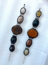 Handcrafted Natural stone Silver&amp; Alloy Bracelet Jordan,Bedouin,Middle E... - $99.00