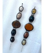 Handcrafted Natural stone Silver&amp; Alloy Bracelet Jordan,Bedouin,Middle E... - $1,884.91 MXN