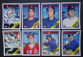 1988 Topps Traded New York Yankees Team Set of 8 Baseball Cards - £3.95 GBP