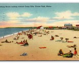 Beach View Camp Ellis Ocean Park Maine ME Linen Postcard Y3 - $3.97