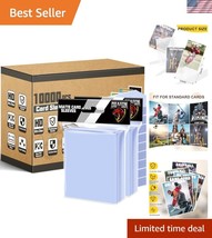 Bulk 10000 Card Sleeves - Heavy Duty Clear Protectors for Sports and Gam... - $84.99