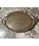 VTG Silver Plate Victorian Etched Footed Serving Tray with Handles 22x15 - €12,74 EUR