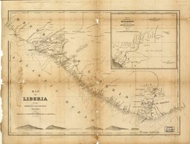 An item in the Art category: 18" x 24" Map 1870 of Liberia
