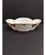 Antique Haviland Limoges Oval Porcelain Pearl &amp; Gold Grape Serving Bowl ... - $33.90 CAD