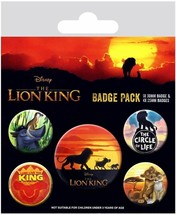 Disney Lion King Badge Pack Of 5 Safety Pin Backed Badges - £5.89 GBP