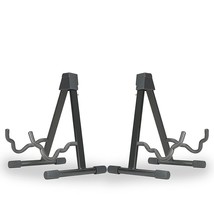 Musician&#39;s Gear A-frame Stand for Acoustic Electric and Bass Guitars 2 Pack Blk - £36.95 GBP