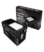 BCW Short Comic Book Bin Black Heavy Duty, Acid-Free Plastic - £24.28 GBP