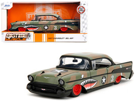 1957 Chevrolet Bel Air #3 Camouflage w Shark Mouth Graphics Bigtime Muscle Serie - £29.95 GBP