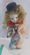 Ceramic/Porcelain Clown Doll - 8 inches tall very cute dusty - £8.03 GBP