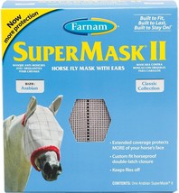 Arabian / Cob Horse SuperMask Fly Mask w/ Ears Fleece Lined Comfort + Pr... - £13.39 GBP