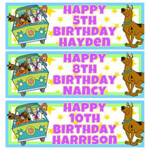 SCOOBY DOO Personalised Birthday Banner - Scooby Doo Birthday Party Banner - £4.30 GBP