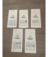 Continental Airlines ticket jacket Lot - 1980’s Flights IAH - DFW - $13.62 CAD
