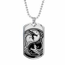 Express Your Love Gifts Yin Yang Dragon Necklace Martial Arts Gift Stainless Ste - £42.77 GBP