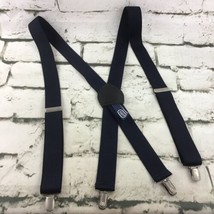 Bates Mens Adjustable Suspenders Navy Blue Classic Stretch Work Industrial  - $14.84