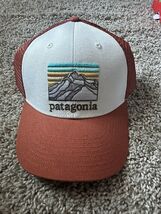 NEW Patagonia Line Logo Ridge Lopro Trucker Hat Burnished Red Mesh Adult - $24.99