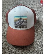NEW Patagonia Line Logo Ridge Lopro Trucker Hat Burnished Red Mesh Adult - €21,45 EUR
