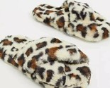 ASOS ~ Open Toe ~ Crossover ~ Slippers ~ Size Large ~ Leopard ~ Faux Fur - £18.58 GBP