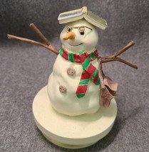 Hallmark Mitford Bookworm Snowman Jar Candle Topper RARE - £28.46 GBP
