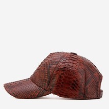 Boss Tan Python Leather Cap image 8