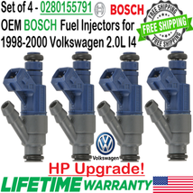 4Pcs Bosch HP Upgrade OEM Fuel Injectors for 1998-2000 Volkswagen Jetta 2.0L I4 - $168.29