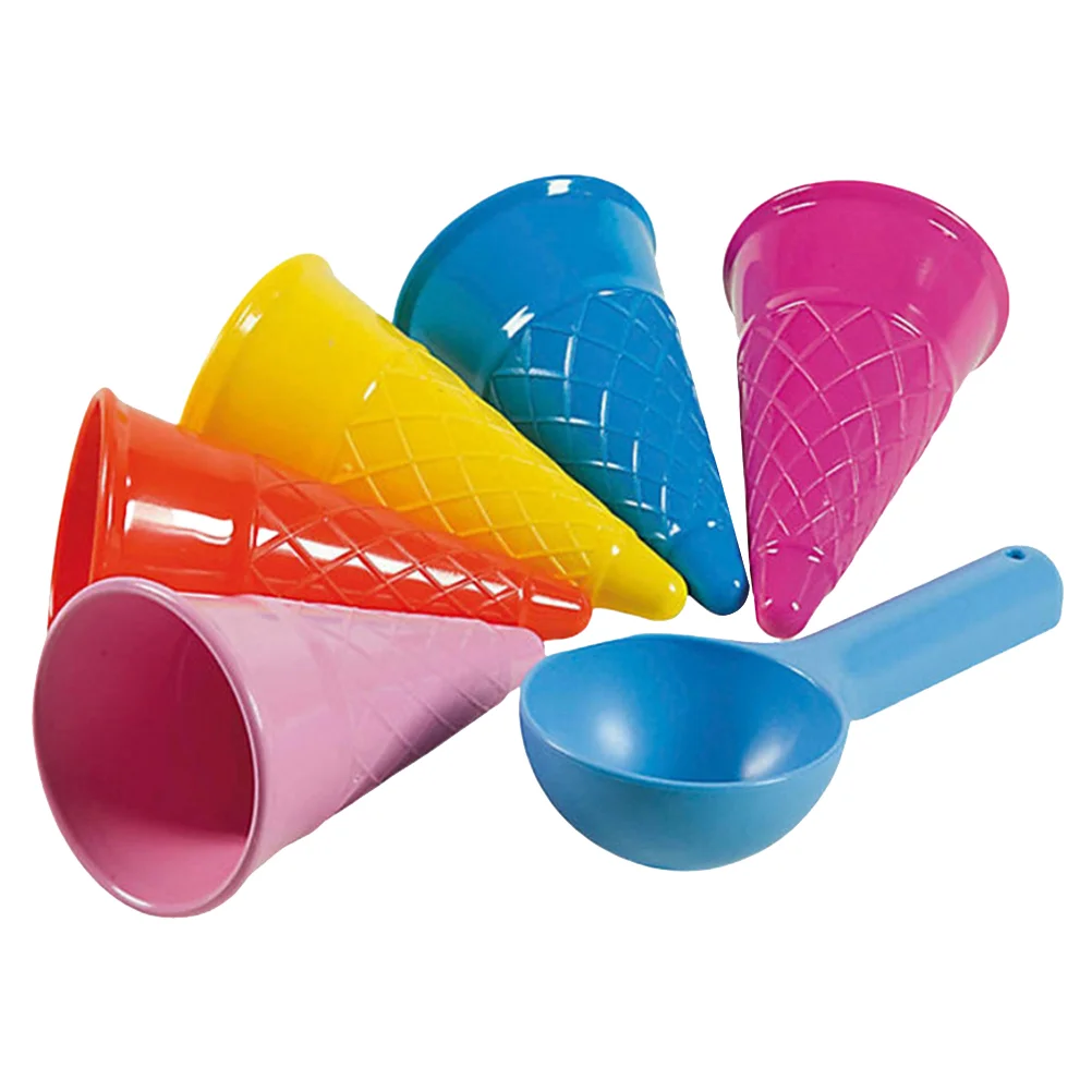 of  Seaside Beach Toys Sand Ice Cream Cones and Scoop Outdoor Toys for Kids - £10.19 GBP