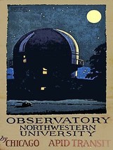 9006.Decoration Poster.Home wall.Room design.Decor art.Chicago Observatory.Moon - £12.94 GBP+