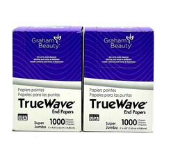 Graham Beauty True Wave End Papers  Super Jumbo 1000ct  3&quot;X4.25&quot;-2 Pack - $14.83