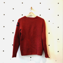 1 / S - Free City Sending Light Red 100% Wool Elbow Patch Sweater 1228SP - $100.00