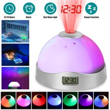 Sporgente Luce Notturna Funzione Snooze LCD Digitale Sveglia Modifica Colore per - £20.99 GBP