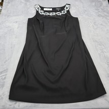 Dressbarn Collection Dress Womens 18 Black Lightweight Sleeveless Flower Beaded - £23.67 GBP