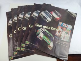 Lot of 7 Mountain Dew Give me a Dew! Darrell Waltrip Nascar Poster 1981 ... - $49.49