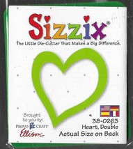 Sizzix originals. Double Heart green cutting die. Ref:015. Big Shot Die ... - £4.90 GBP